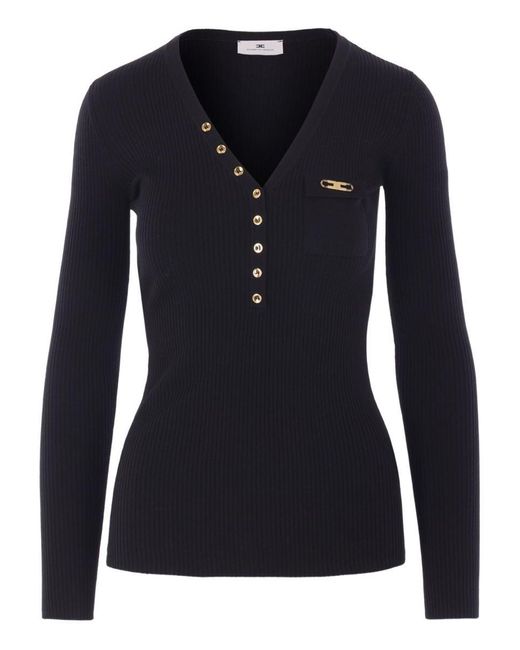 Elisabetta Franchi Blue Sweaters
