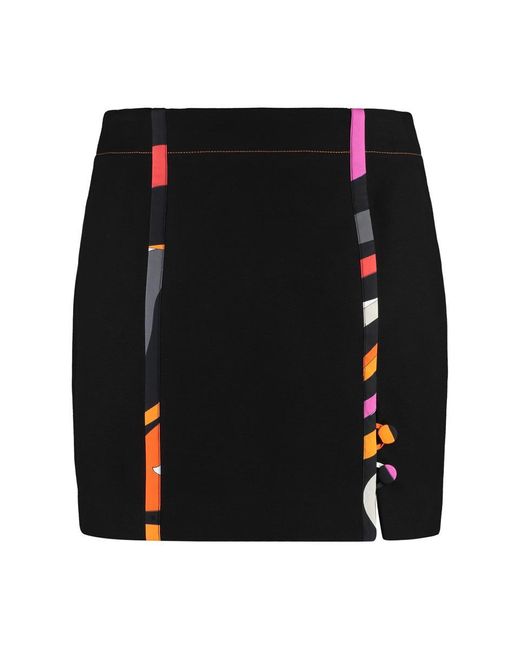 Emilio Pucci Black Cotton Mini-skirt