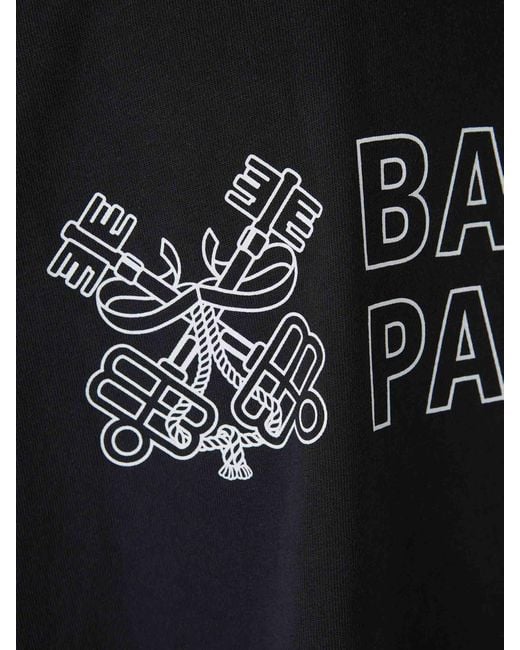 Balenciaga Black Cotton Logo T-Shirt for men