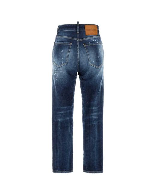 DSquared² Blue Dsquared Stretch Denim Boston Jeans