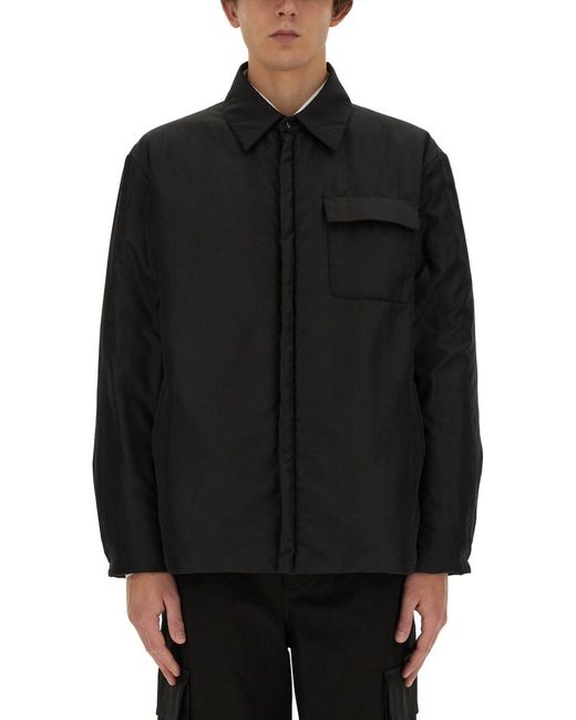 Valentino Garavani Black Reversible Jacket With Iconographe Toile Pattern for men