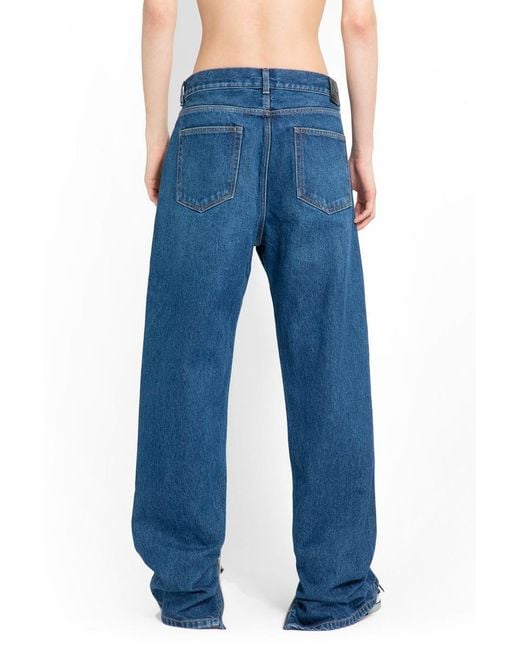 Off-White c/o Virgil Abloh Blue High-waist Straight-leg Jeans for men