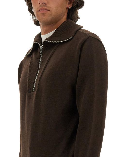 Courreges Black Knitted Polo for men