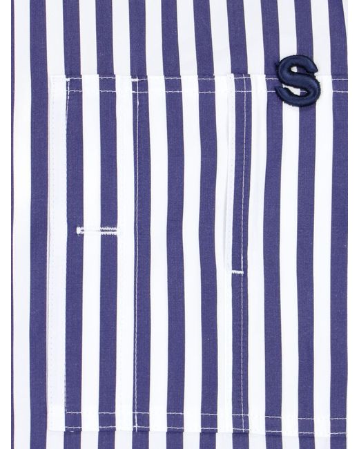 Sacai Blue Striped Shirt