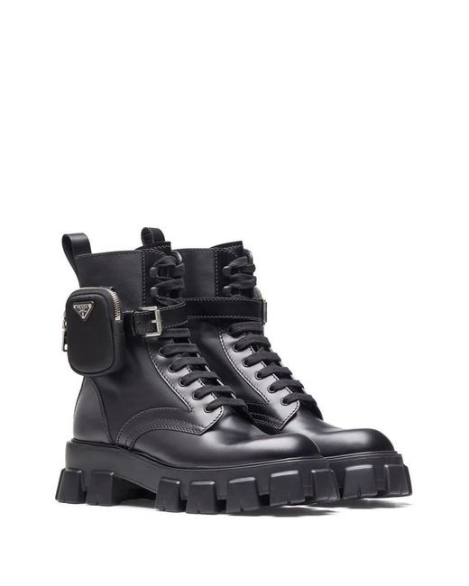 Prada Monolith Ankle Boots in Black for Men | Lyst Canada