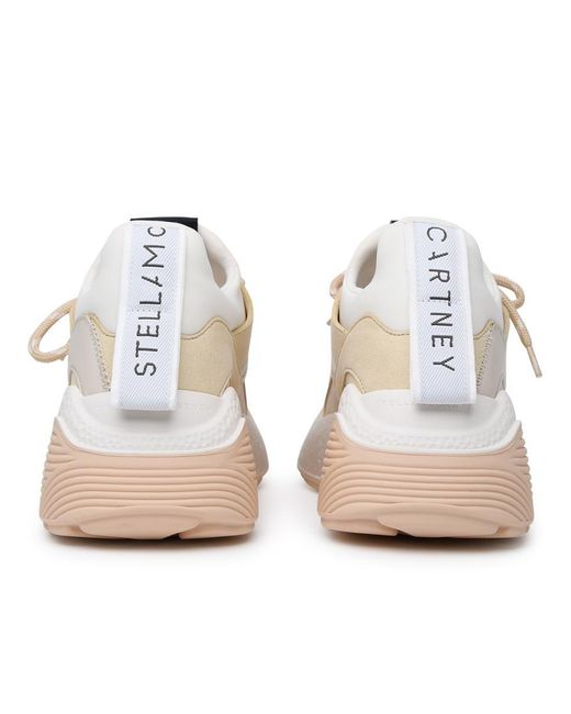 Stella McCartney Natural Beige Polyurethane Blend Eclypse Sneakers