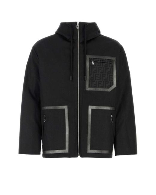 Fendi Black Mackintosh Jacket for men