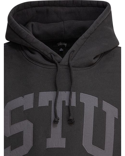 『Stussy』Stu Applique Hoodie★Black★25SS★ Stüssy: Men's Applique Hoodie (Black) | DSMNY E-SHOP