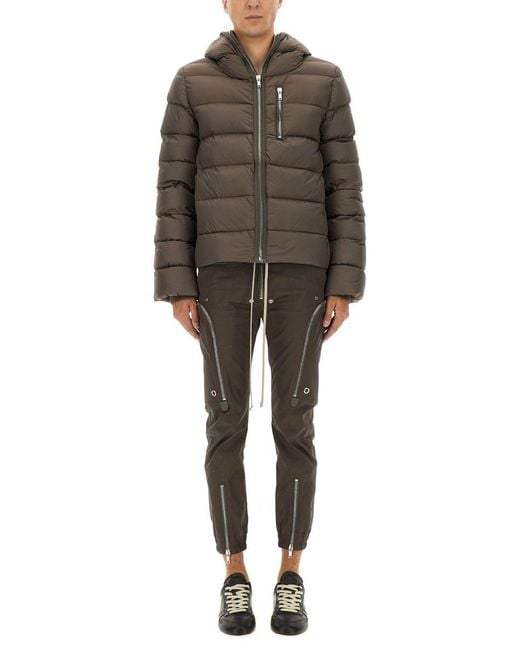 Rick Owens Gray Down Jacket "Gimp" for men