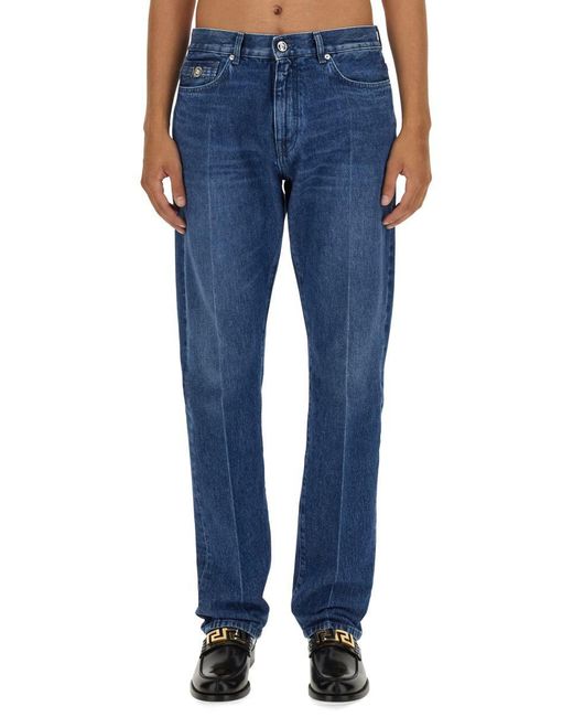 Versace Blue Regular Fit Jeans for men