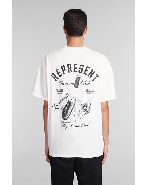 Represent White T-Shirt for men