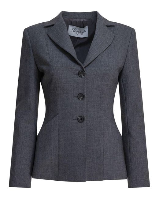 Semler Black Single-Breasted Blazer