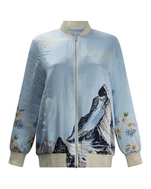 SLEEP NO MORE Blue "Zermatt" Silk Down Jacket