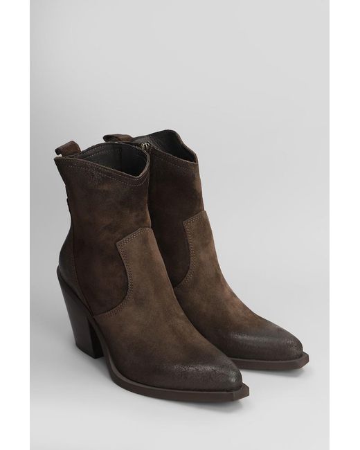 METISSE Brown Texan Ankle Boots