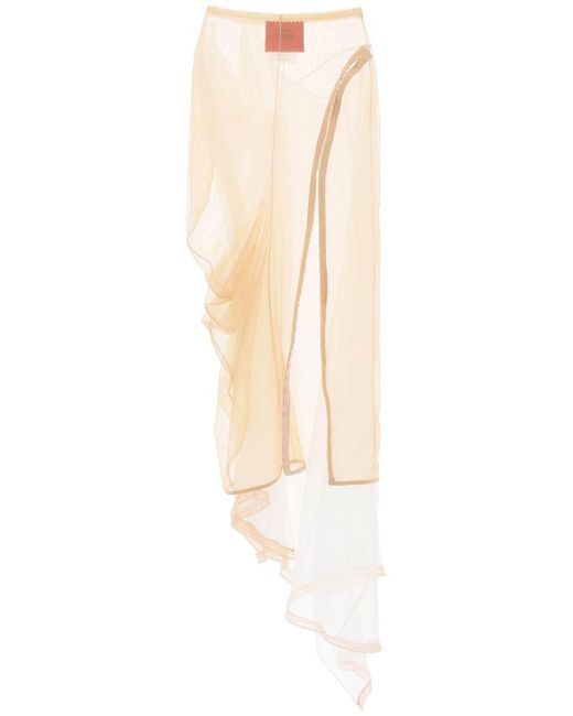 Dilara Findikoglu White Long Tulle Public Image Skirt