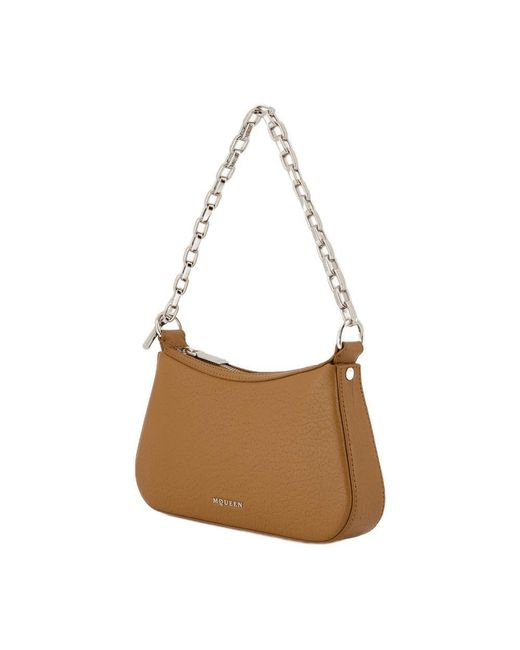 Alexander McQueen Brown T-Bar Mini Purse