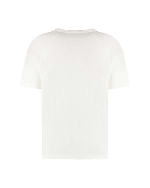 C P Company White Cotton Crew-Neck T-Shirt for men