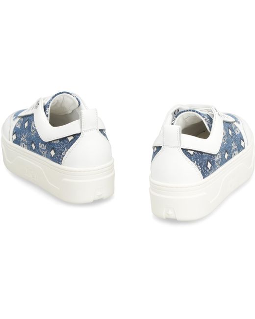 Mcm Skyward Platform Sneakers In Blue Lyst