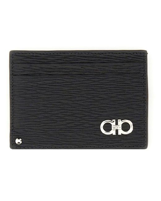 Caterpillar Men's Card Holder With Enamel Logo Black Black Card