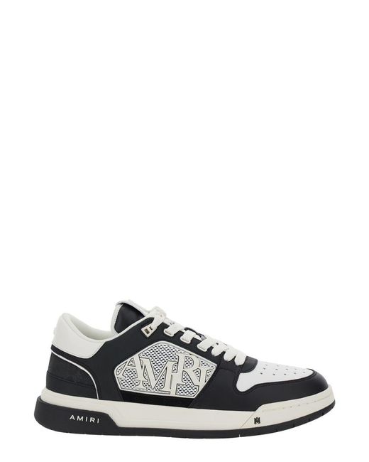 Amiri 'ma Quand' Black And White Low Top Sneakers With Logo Patch On The Tongue And Logo Lettering On The Side In Leather Man for men