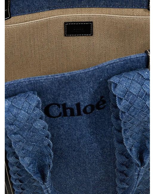 Chloé Blue Woody Tote Bag