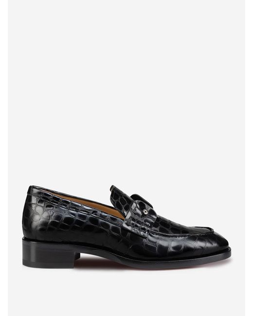 Christian Louboutin Black Chambelimoc Loafers for men