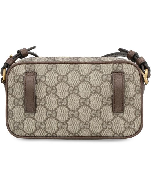 Gucci Gray Ophidia Messenger Bag In GG Supreme Fabric for men