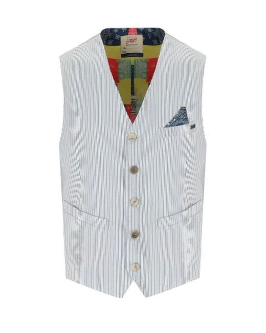 Bob Gray Shop Striped Single-breasted Vest for men