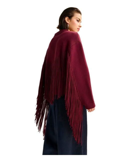 Essentiel Antwerp Red Istern Burgundy Cardigan