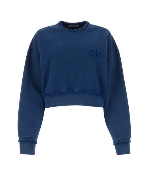 Miu Miu Blue Sweatshirts