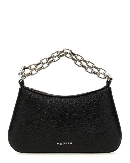 Alexander McQueen Black Mcqueen 'Mcqueen T-Bar Mini' Handbag