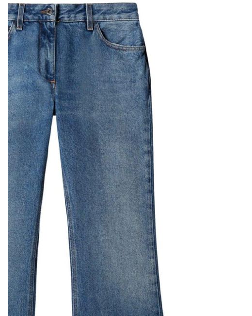 Off-White c/o Virgil Abloh Blue Cotton Flared Jeans