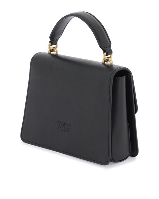 Pinko Black Love One Top Handle Mini Light Bag
