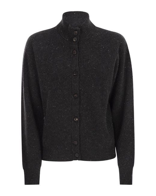 Peserico Black Cardigan With Buttons