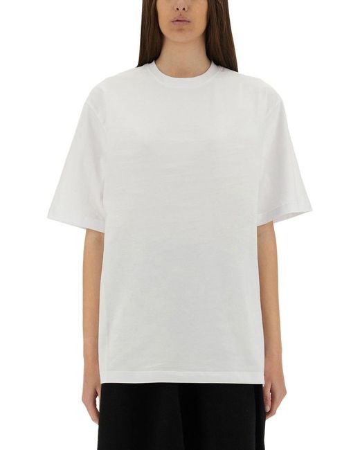 MSGM Gray T-Shirt With Print