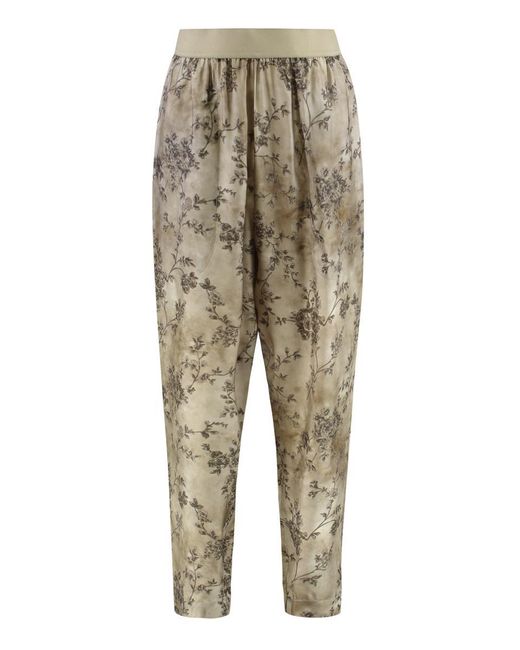 Uma Wang Natural Printed High-Rise Trousers