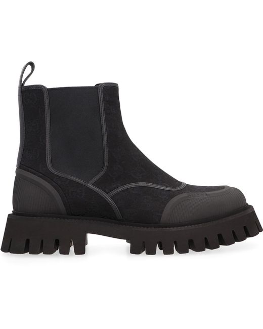 Gucci Black GG Ankle Boot for men