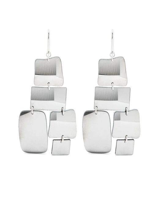 Isabel Marant White Dangle-Design Earrings