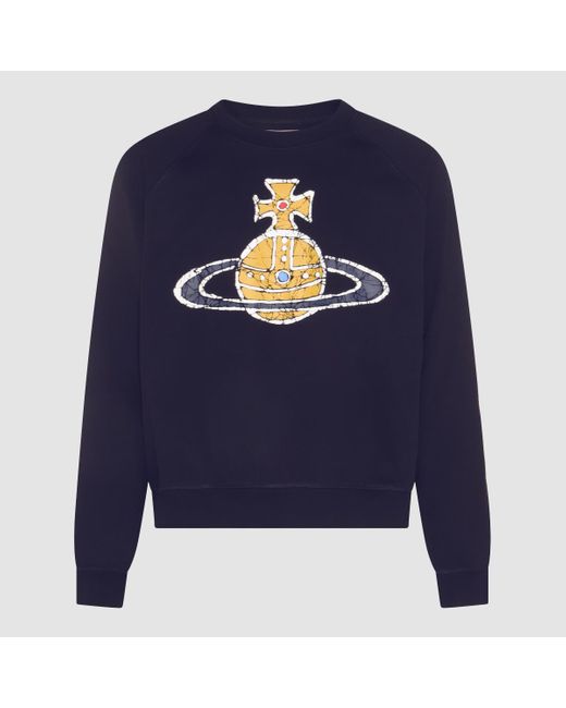 Vivienne Westwood Navy Blue Cotton Sweatshirt for men
