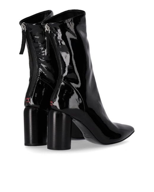 Halmanera Roxy Black Heeled Ankle Boot