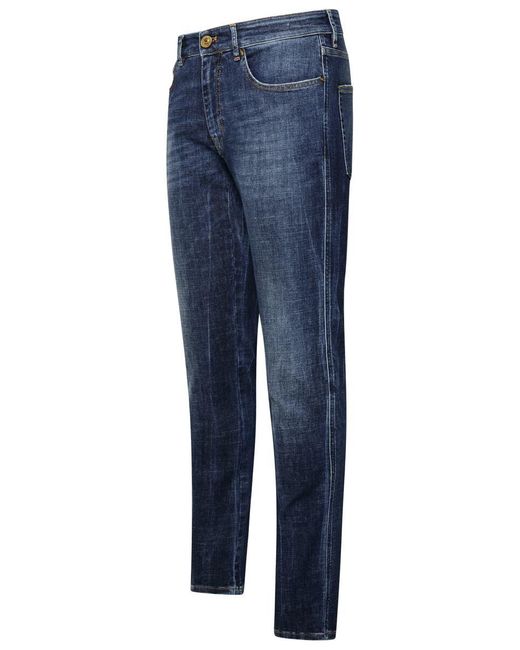 Pt05 Midnight Blue Cotton Jeans for men