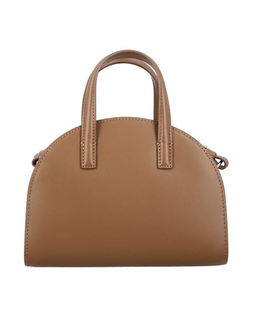 A.P.C. Brown Tote Demi Lune Small