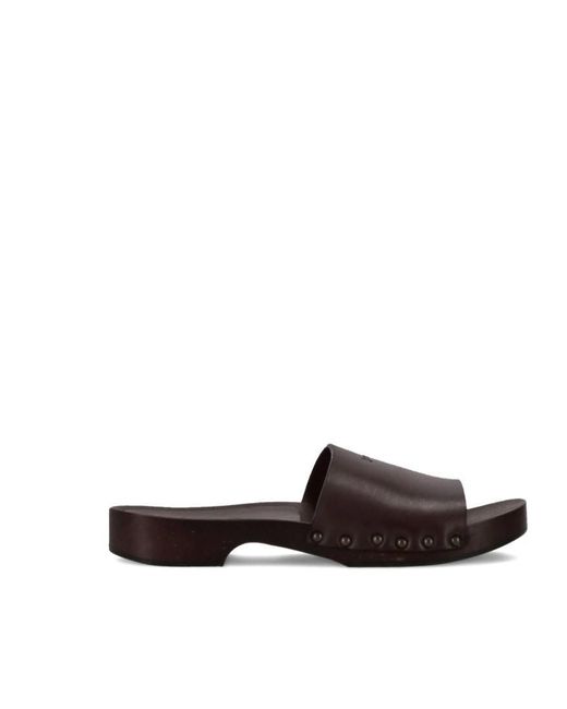 LA ROSE Brown Zoccoli Pelle