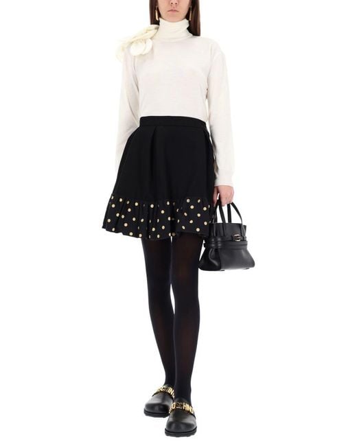 Moschino White Mesh With Flower Detail