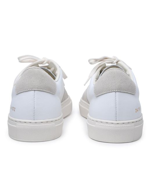 Common Projects White 'Bball Duo' Leather Sneakers for men