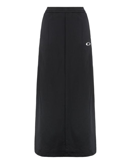 Balenciaga Black Cotton Blend Skirt