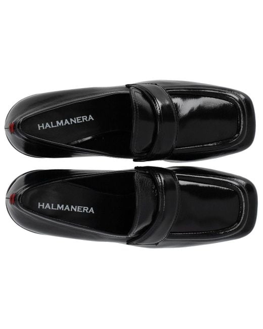 Halmanera Black Glaze Heeled Loafer