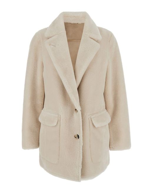 Urbancode Natural Single-Breasted Jacket With Classic Lapels