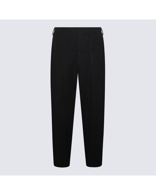 Lemaire Black Dark Grey Pants for men