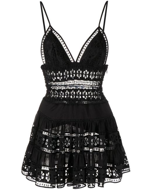 Charo Ruiz `isca` Mini Dress in Black | Lyst